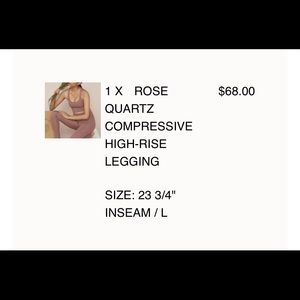 Girlfriend Collection Rose Quartz Leggings